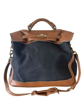 T. Anthony Leather Trim Canvas Weekender Bag